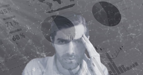 Image of digital interface with icons and data processing