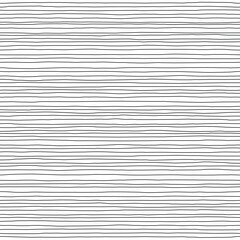 Waves seamless pattern. Hand drawn thin line abstract background. Black and white stripes texture. Monochrome vector illustration - 737037366