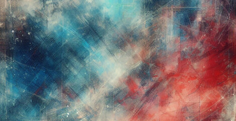 空のショーシーンの背景。濡れたアスファルト上の暗い通りの反射。暗闇の中で赤と青のネオン光、ネオンの形、煙。抽象的な暗い背景。 - obrazy, fototapety, plakaty