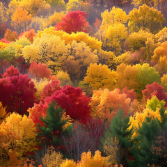 Fototapeta na wymiar the vibrant colors of fall foliage. 