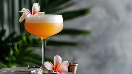 Tropical cocktail. Generative AI - obrazy, fototapety, plakaty