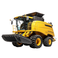 Agricultural Harvester isolated on white and transparent background. Ideal for use in advertising. Generative ai