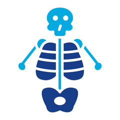 Skeleton icon vector image. Can be used for Human Anatomy.