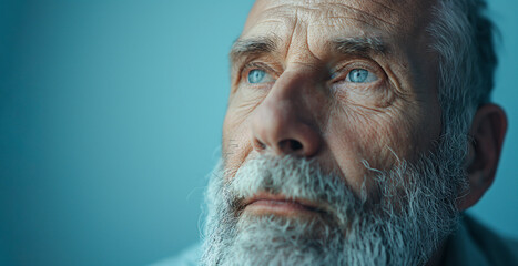 Retrato, primer plano de ancianos como imagen de la soledad de las personas mayores en la sociedad actual