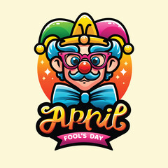 April fool's day, Typography, Colorful vector, flat design banner