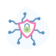 Hav a look at this carefully crafted flat style icon of network security