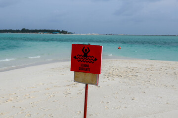 The beach of Villa Park resort on Ari atoll in Maldives