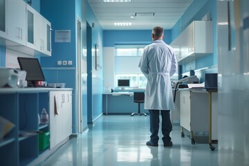 Fototapeta premium doctor in hospital corridor