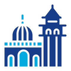 Piazza San Marco icon vector image. Can be used for Italy.