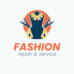 Circular fashion logo template. Cloth logo design. cloth fashion logo design. thrift shop logo design.