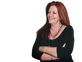 Woman, arms crossed and smile with vision, thinking and empowerment for career or ideas. Creative businesswoman, designer and proud stylist with occupation Isolated on a transparent, png background