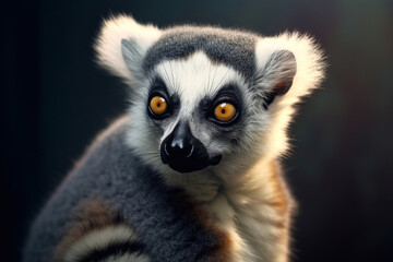 Obraz premium Portrait of a lemur. Animals in the wild.