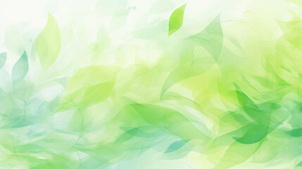 Fototapeta na wymiar Green watercolor foliage abstract background.