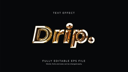Drip Text Effect Font Type Vector Background