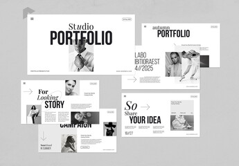 Studio Portfolio Presentation Template - obrazy, fototapety, plakaty