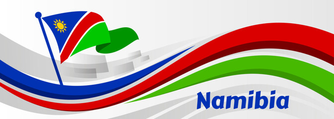 Namibia Independence Day Banner. Namibian holiday celebrated on March 21