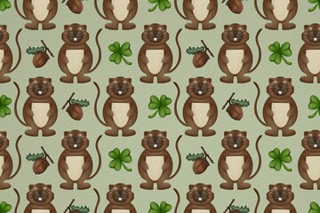 Obraz premium Groundhog Character Background jpeg. for hand drawn.