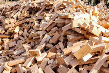 A lot of birch bars. Firewood for firebox