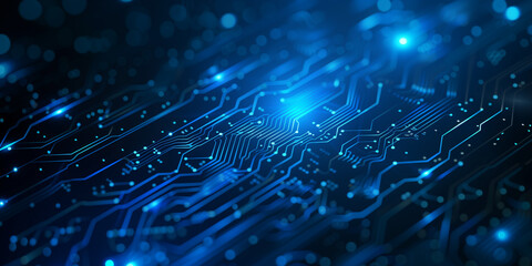 blue abstract circuit lines background