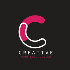 Creative Modern Stylish Calligraphy Letter C Logo vector illustration EPS 10 Editable design 
