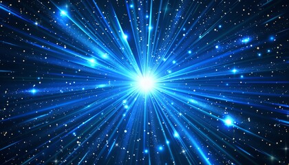 Obraz premium Blue light ray stripe motion vector design for futuristic energy technology wallpaper and banner