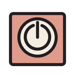 Electricity Off On On Button Power Shutdown Switch Filled Outline Ocon