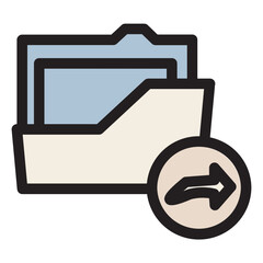 Data Documents File File Type Folder Forward Server Filled Outline Ocon