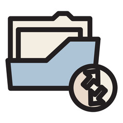 Data Documents File File Type Folder Syncing Filled Outline Ocon