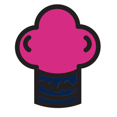 Cap Chef Cook Hat Kitchen Filled Outline Icon