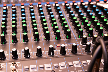detail of a mixer for stereo systems