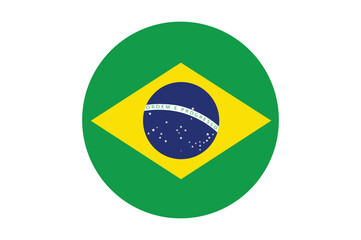 National flag of Brazil in a circle