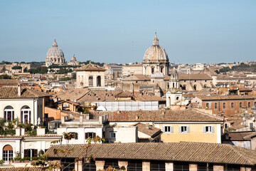 Fototapeta na wymiar view from the Campidoglio of the beauty of Rome, Italy