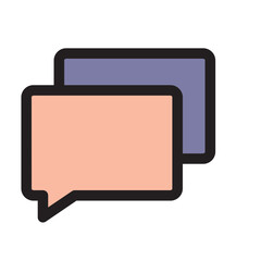 Bubble Chat Comments Communication Email Message Talking Filled Outline Icon