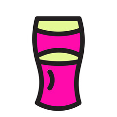 Beverage Dink Glass Ice Juice Water Wine Filled Outline Icon