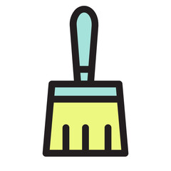 Obraz premium Art Brush Craft Paint Filled Outline Icon