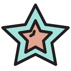 Ball Christmas Star Winter Xmas Filled Outline Icon