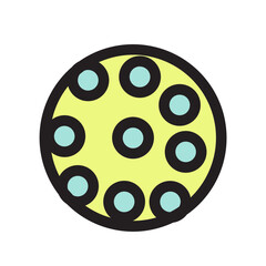 Ball Floorball Game Match Play Sport Filled Outline Icon