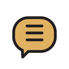 Alert Bubble Chat Message Notification Filled Outline Icon