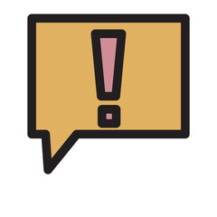 Alert Bubble Issuse Notify Warning Filled Outline Icon