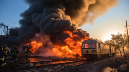 A train fire