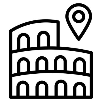 colosseum landmark location icon
