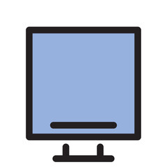 Computer Device Laptop Monitor Multimedia Filled Outline Icon