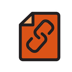 Chain Data Document File Folder Link Filled Outline Icon