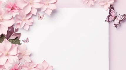 Notebook with flowers surrounding it