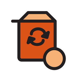 Cleaning Garbage Housekeeping Recycle Bin Filled Outline Icon