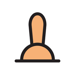 Cleaning Household Housekeeping Plunger Toilet Filled Outline Icon