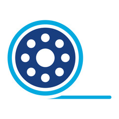 Film Reel icon vector image. Can be used for Retro.