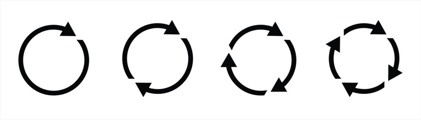 circle arrow icon. refresh icon, reload icon. circular arrow icon vector illustration - obrazy, fototapety, plakaty