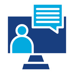 Obraz premium Online Counselling icon vector image. Can be used for Psychology.