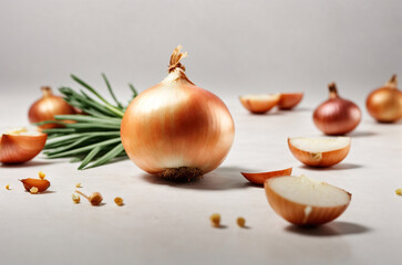 Obraz na płótnie Canvas onions background